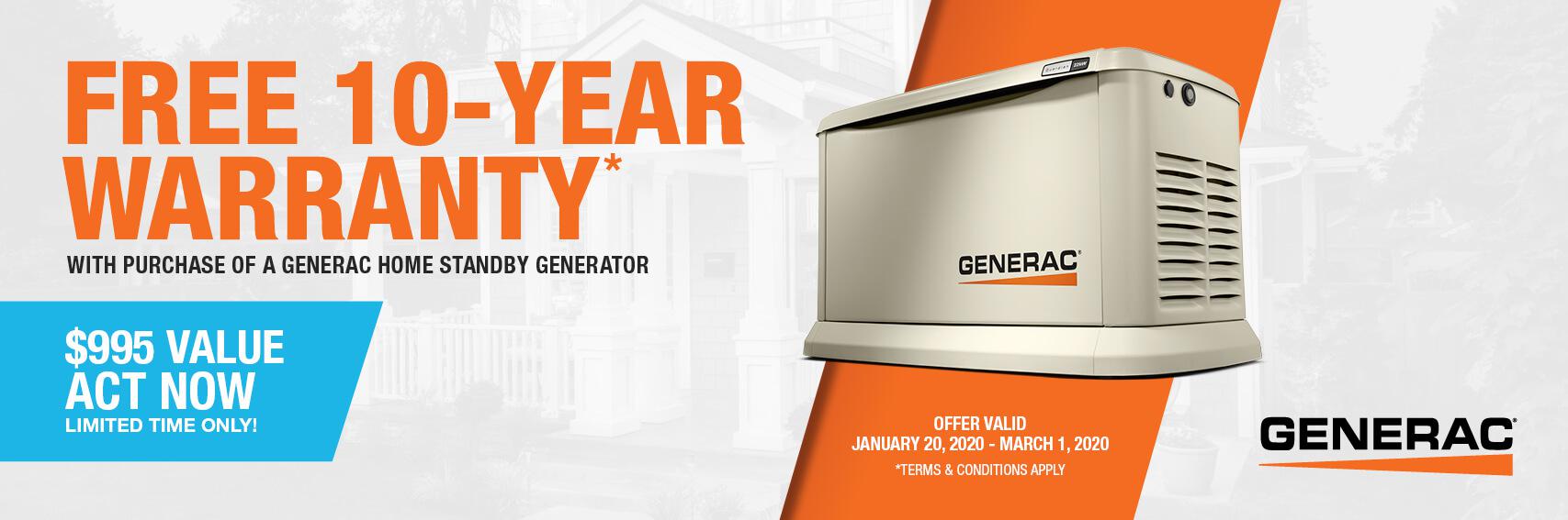 Homestandby Generator Deal | Warranty Offer | Generac Dealer | Chester Springs, PA